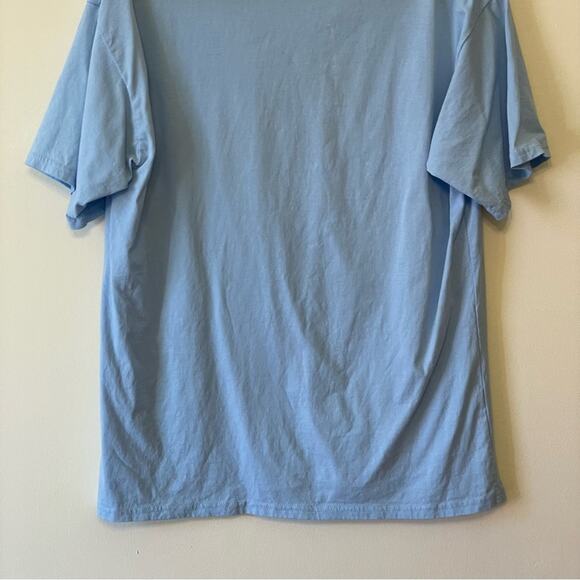 Xhilaration L short sleeve t-shirt blue white knife warrior unique fighter - Picture 7 of 8